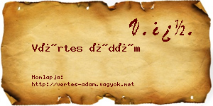 Vértes Ádám névjegykártya